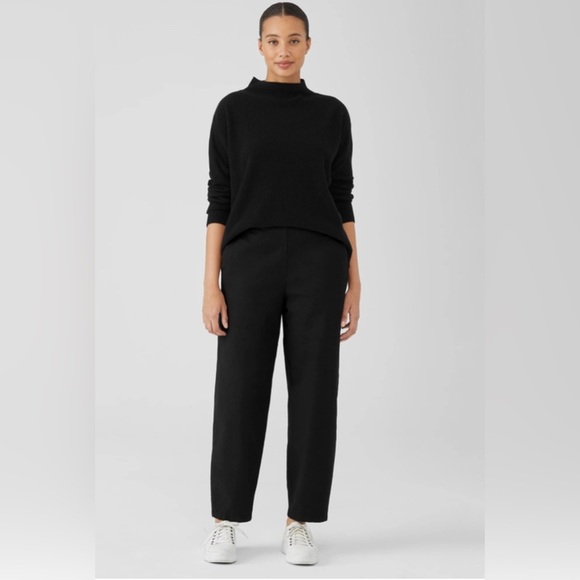 EILEEN FISHER Sz Sz M Pull On Crepe Lantetn Style Pants Flowy Drapy Slinky - Picture 1 of 7